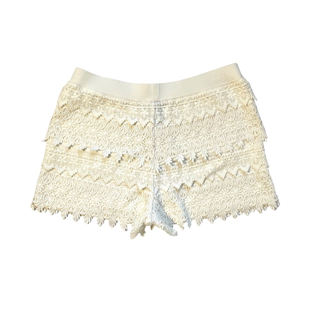 Express Ivory Lace High Waist Shorts Size Small - Picture 6 of 6